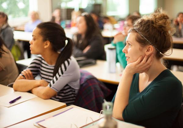 Bachelor of Arts, Major, Minor in Economics students attending a lecture
