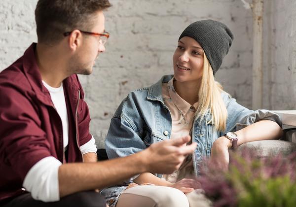 Students of the Community Mental Health Worker program between classes