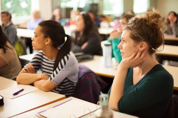 Bachelor of Arts, Major, Minor in Economics students attending a lecture