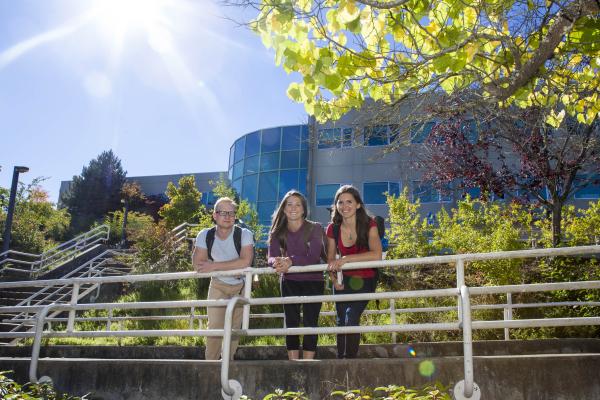 Degree in Psychology students on campus