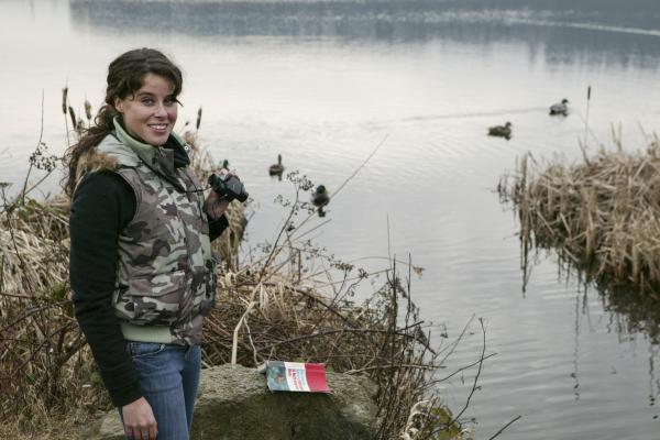 A Natural Resource Management student on a field trip