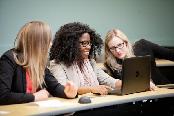 Students of the Diploma in Computing Science program enjoying class