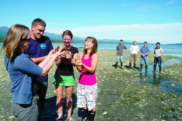 A future Fishery Officer with other students of the Fisheries and Aquaculture Technology program on a field trip