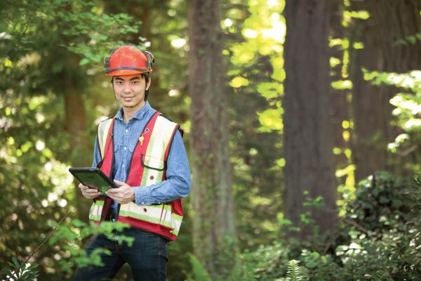 A former Student of Vancouver Island University's Forest Resources Technology program found work as a forestry engineer