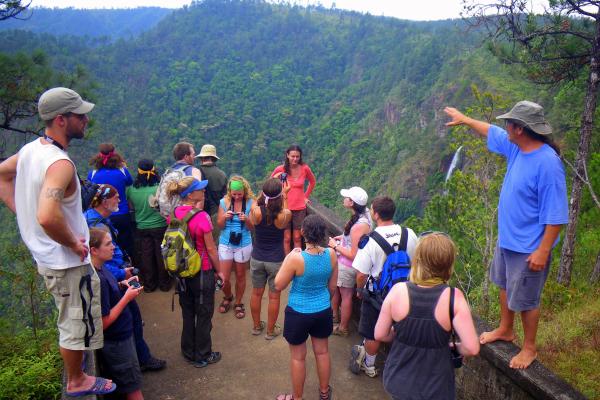 Students of the Tourism Studies Diploma Program on a field trip in the mountains