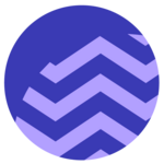 Purple line circle icon