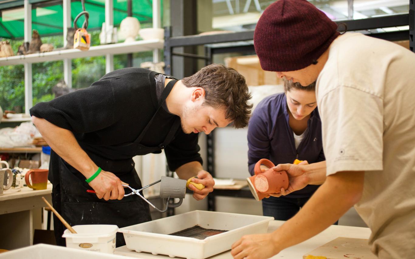 A diverse group of Students of Vancouver Island University's Art Programs