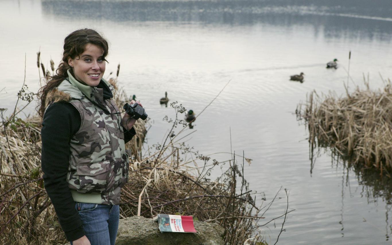 A Natural Resource Management student on a field trip