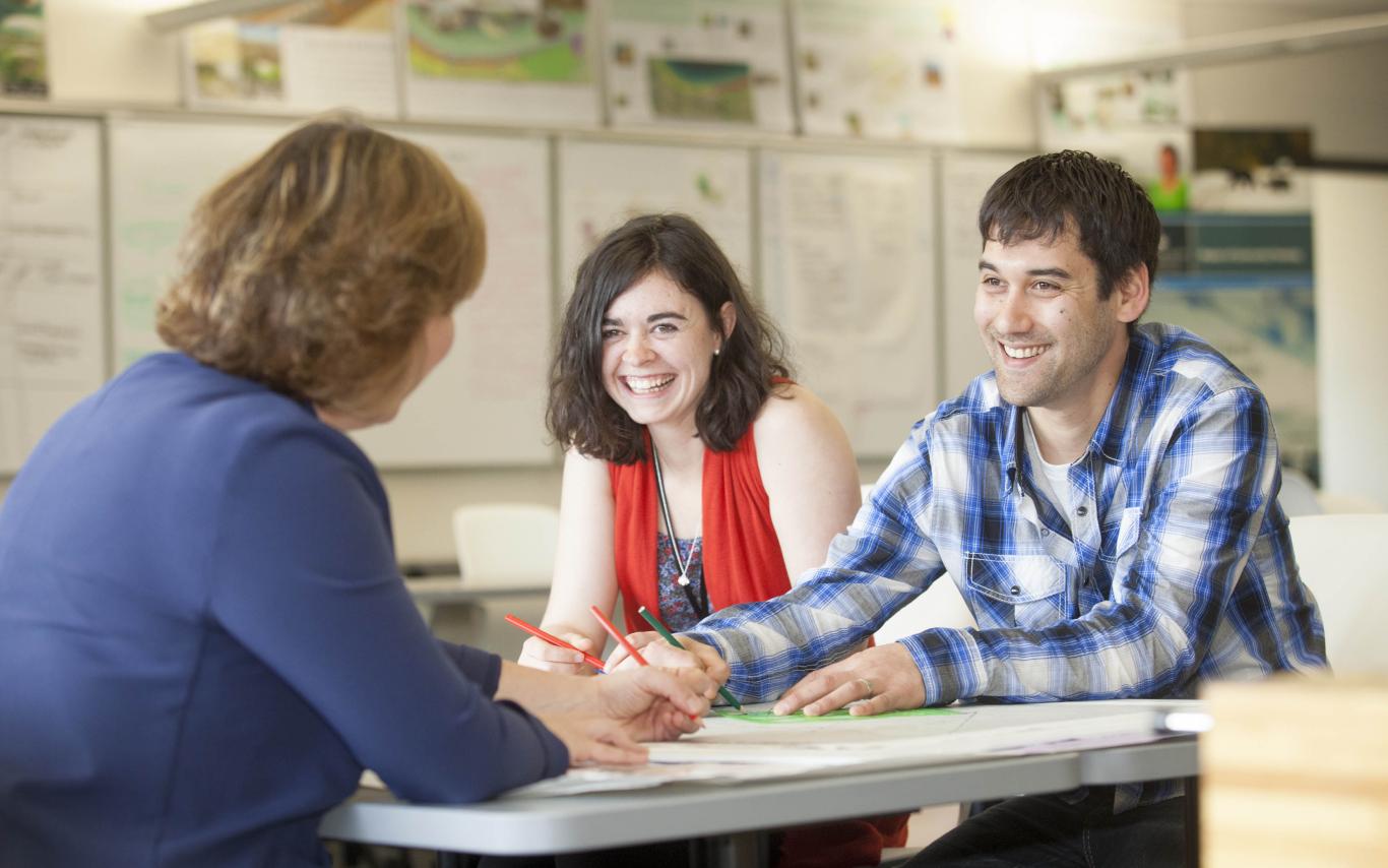 A group of Graduate Programs' students talking about their graduate programs in education options