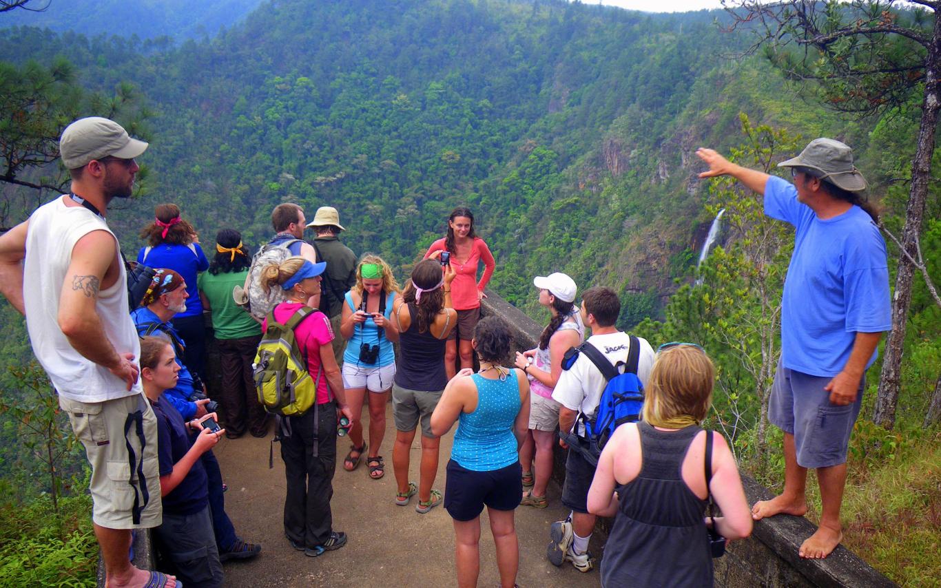 Students of the Tourism Studies Diploma Program on a field trip in the mountains