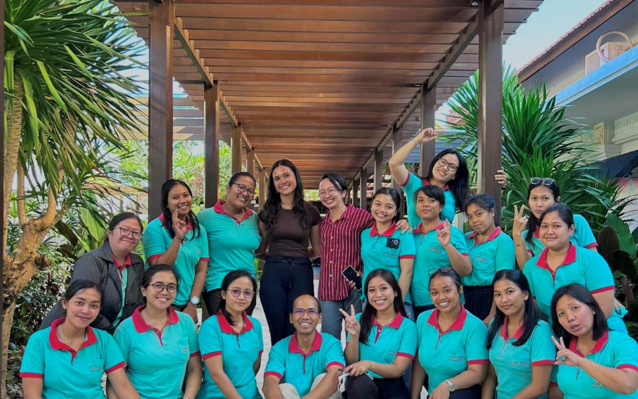 Tanisha poses with the YPK team in Bali