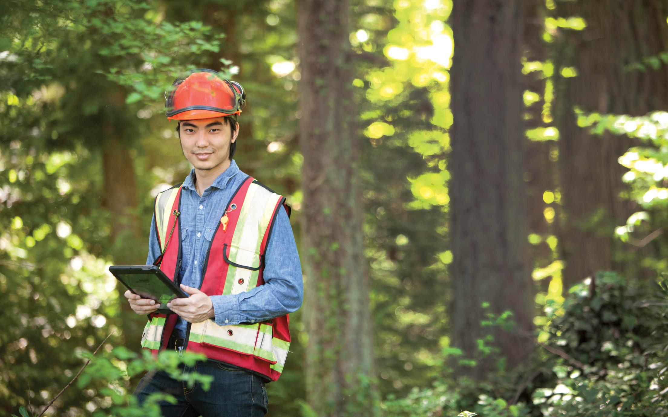 A former Student of Vancouver Island University's Forest Resources Technology program found work as a forestry engineer