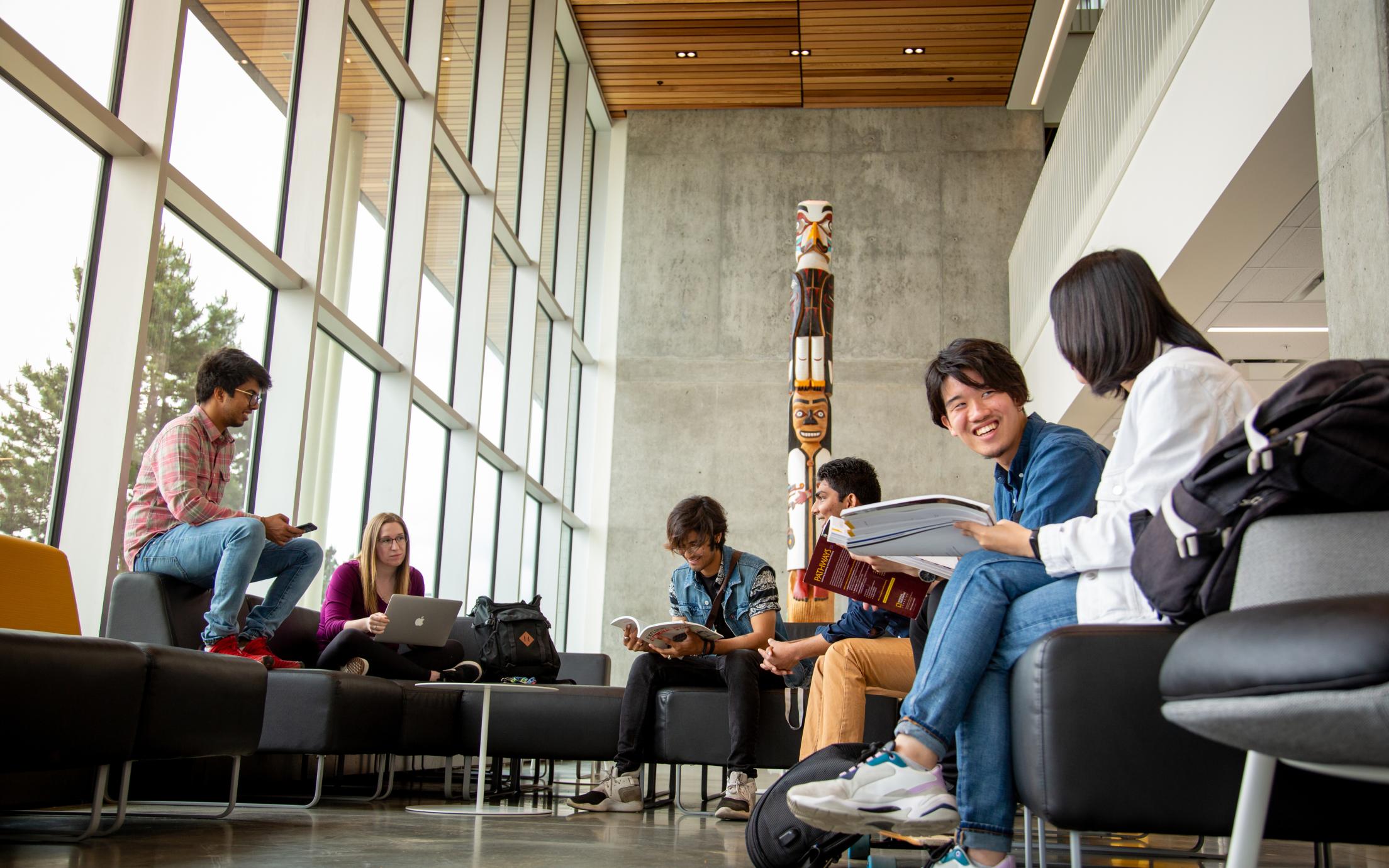 VIU students in Health Centre Building