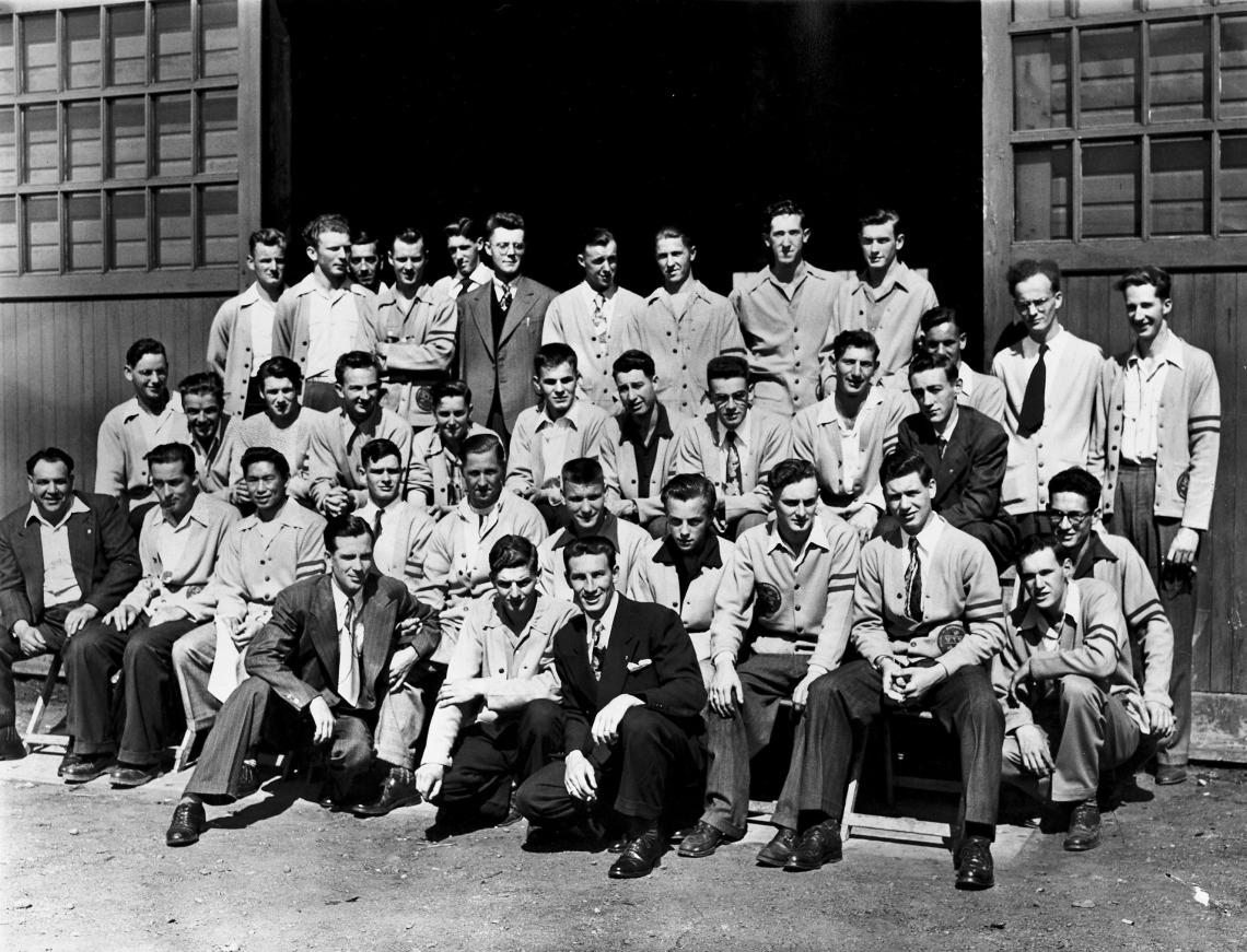 Students, staff, and instructors: Nanaimo VTS 1950