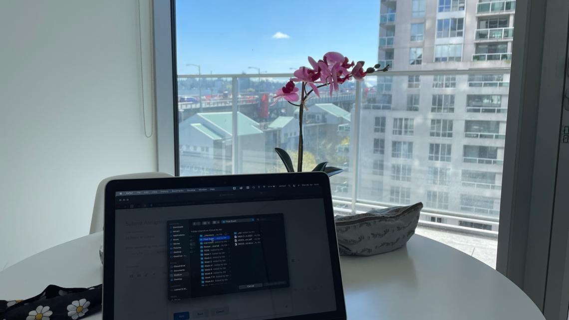 Writing a final exam online from a hotel room in Vancouver