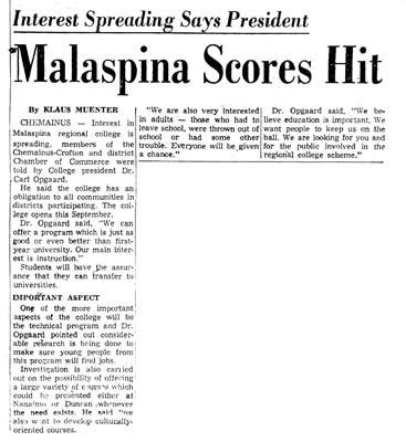 Malaspina Scores a Hit