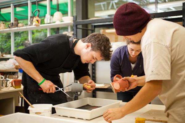 A diverse group of Students of Vancouver Island University's Art Programs