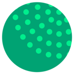 Green circle icon with light green dots