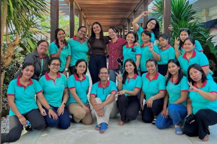 Tanisha poses with the YPK team in Bali