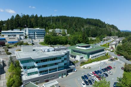 Aerial view of VIU's Nanaimo campus