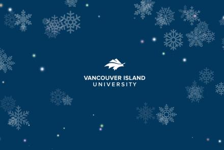 VIU logo with snowflakes